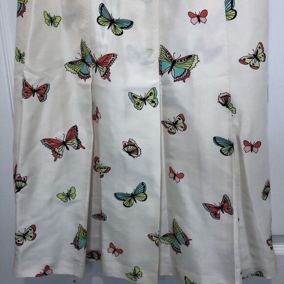 Grace Elements silk butterfly pleated skirt size 8 - Picture 2 of 8